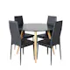 Spisegruppe Venture Home Plaza Ø100 cm med 4st Slim Spisestoler