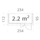 Redskapsbod Palmako Leif 2,2 m2