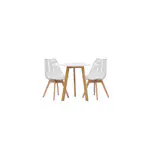 Spisegruppe Venture Home Leonora Ø65 cm med 2 stk Edvin Stoler