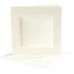 Passepartoutkort Creativ Company med Konvolutt Kortstr 12,5x12,5 cm Konvstr 13,5x13,5 cm 10 sett/1 Pk