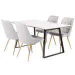 Spisegruppe Venture Home Estelle med 4 Vera Stoler