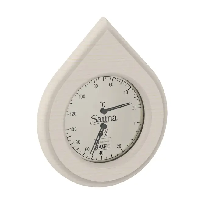 Badstu Thermo-Hygrometer SAWO Vanndråpe