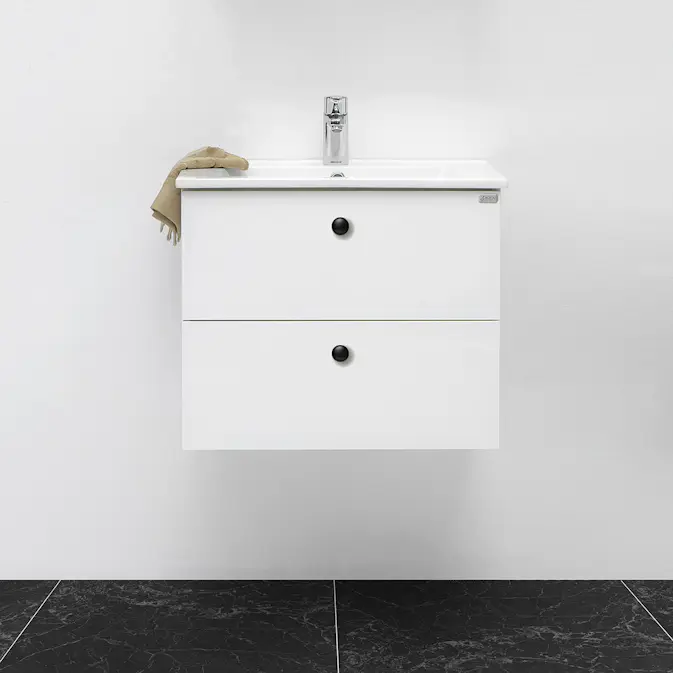 Tvättställsskåp 4AQUA Slim Med 2 Lådor