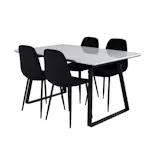 Spisegruppe Venture Home Estelle 140 med 4 Phoi Stoler