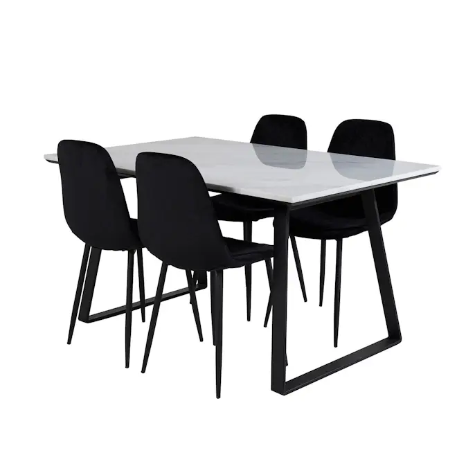 Spisegruppe Venture Home Estelle 140 med 4 Phoi Stoler
