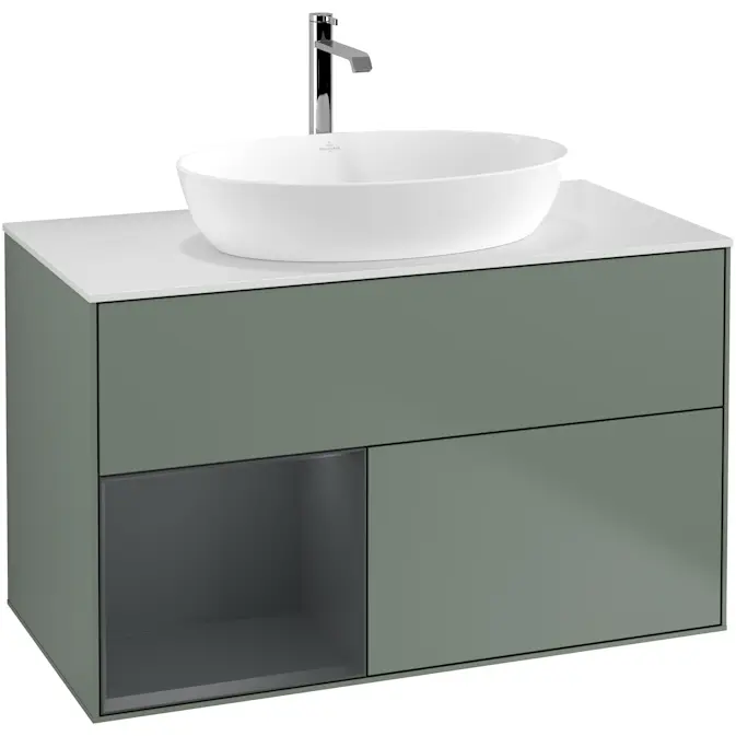 Tvättställsskåp Villeroy & Boch Finion med 2 Lådor Hylla och Bänkskiva för Fristående Tvättställ från Artis & Collaro