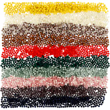 Plastperler Creativ Company Ass Farger D6 mm Hullstr 1,5 mm 10x40 g/1 Pk
