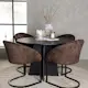 Spisegruppe Venture Home Bootcut Ø110 cm med 4 stk Evening Stoler