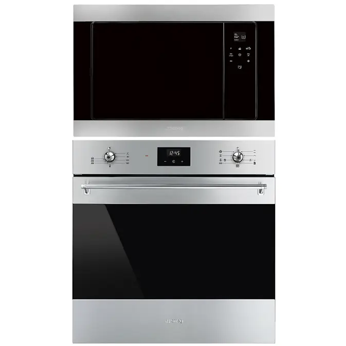 Ovn- og Mikrobølgepakke Smeg SF6300TVX + FMI320X2 Classic Rustfritt