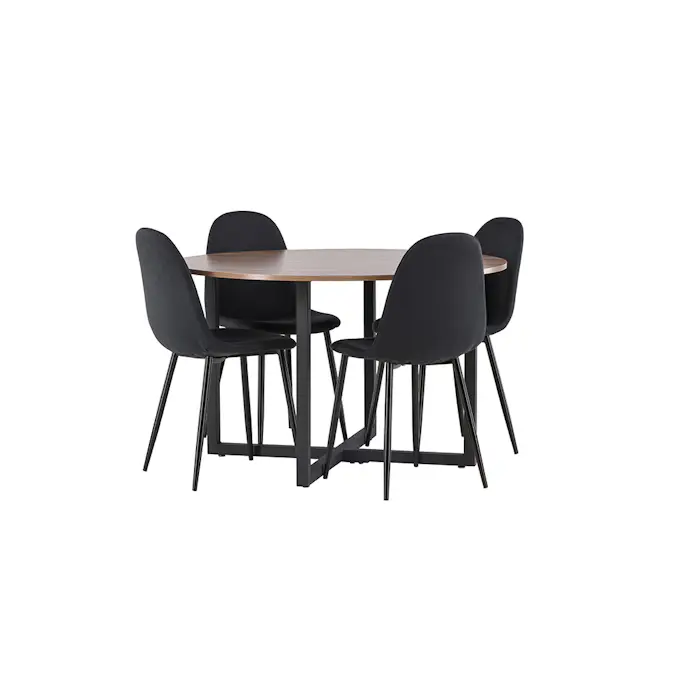 Spisegruppe Venture Home Durango Ø 120 cm med 4 Polar Stoler