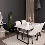 Spisegruppe Venture Home Estelle med 4stk Leone Stoler