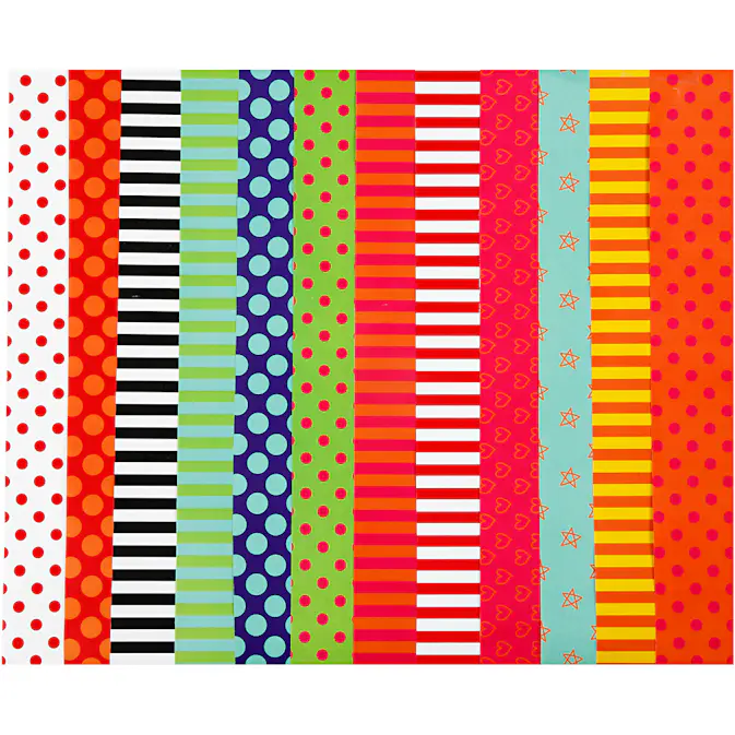 Glanspapir Creativ Company Ass Farger Mønstret 32x48 cm 100 Ass Ark/1 Pk