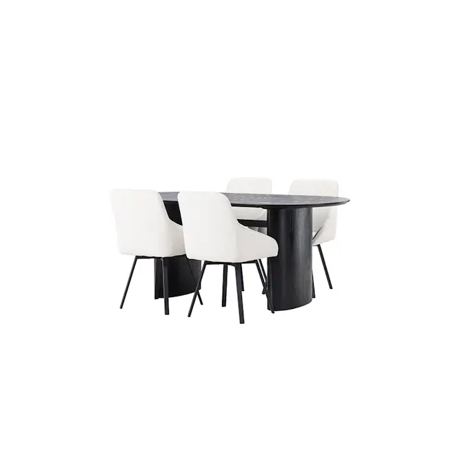 Spisegruppe Venture Home Isolde med 4 stk Rosie Stoler
