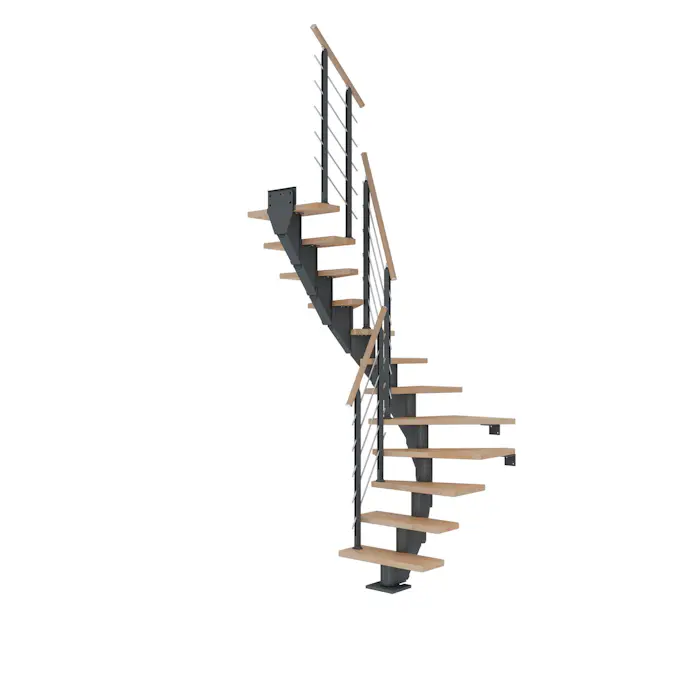 Plassbesparende Trapp Dolle Frankfurt Bøk Oljet 1/2-Sving Design