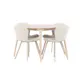 Spisegruppe Venture Home Flora Ø120 cm med 4st Lilja Spisestoler
