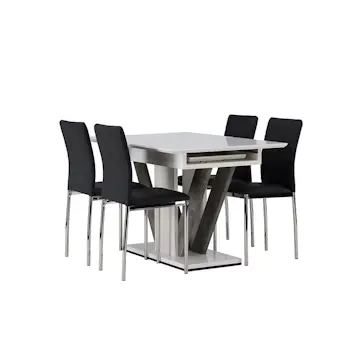 Spisegruppe Venture Home Disa med 4 Lily Stoler