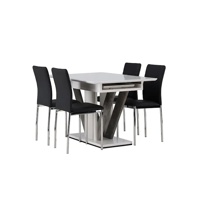 Spisegruppe Venture Home Disa med 4 Lily Stoler