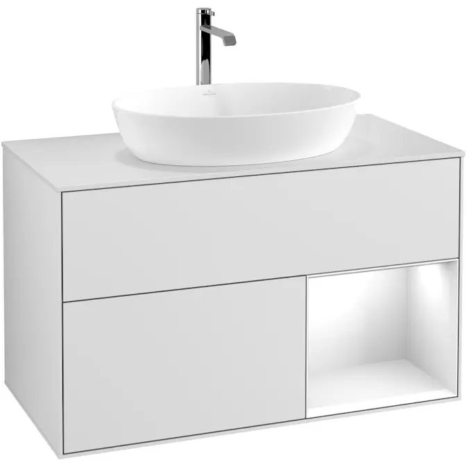 Tvättställsskåp Villeroy & Boch Finion med 2 Lådor Hylla och Bänkskiva för Fristående Tvättställ från Artis & Collaro