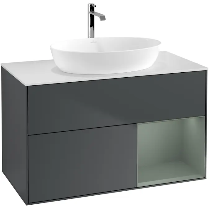 Tvättställsskåp Villeroy & Boch Finion med 2 Lådor Hylla och Bänkskiva för Fristående Tvättställ från Artis & Collaro