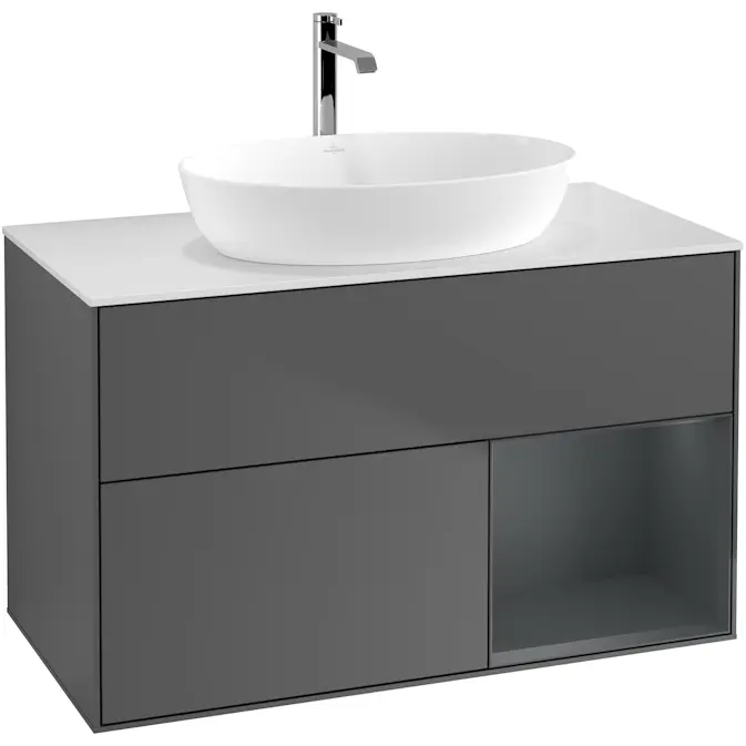 Tvättställsskåp Villeroy & Boch Finion med 2 Lådor Hylla och Bänkskiva för Fristående Tvättställ från Artis & Collaro