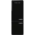 Frittstående Kjøleskap/Fryser Smeg FAB38LBL6 50s Style Svart Venstrehengt med No Frost