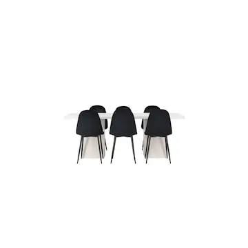 Spisegruppe Venture Home Olga med 6 stk Polar Stoler