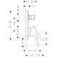 Badekarbatteri Hansgrohe Talis S for Innbygning