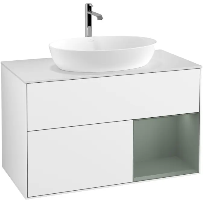 Tvättställsskåp Villeroy & Boch Finion med 2 Lådor Hylla och Bänkskiva för Fristående Tvättställ från Artis & Collaro