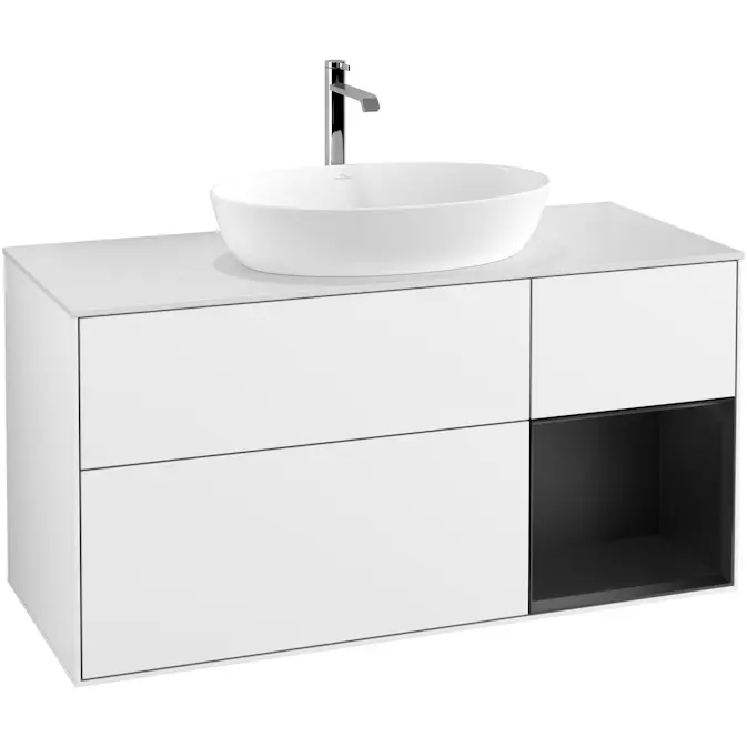 Tvättställsskåp Villeroy & Boch Finion med 3 Lådor Hylla och Bänkskiva för Fristående Tvättställ från Artis & Collaro