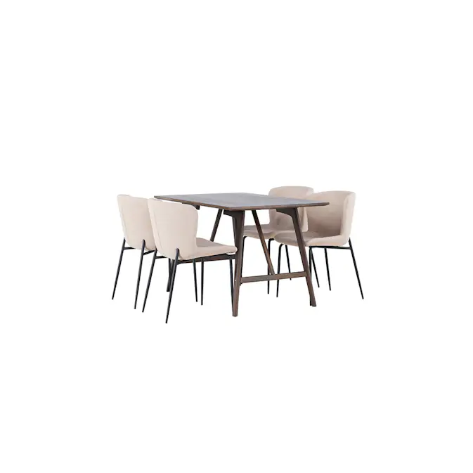 Spisegruppe Venture Home Kaseidon med 4 stk Modesto Stoler