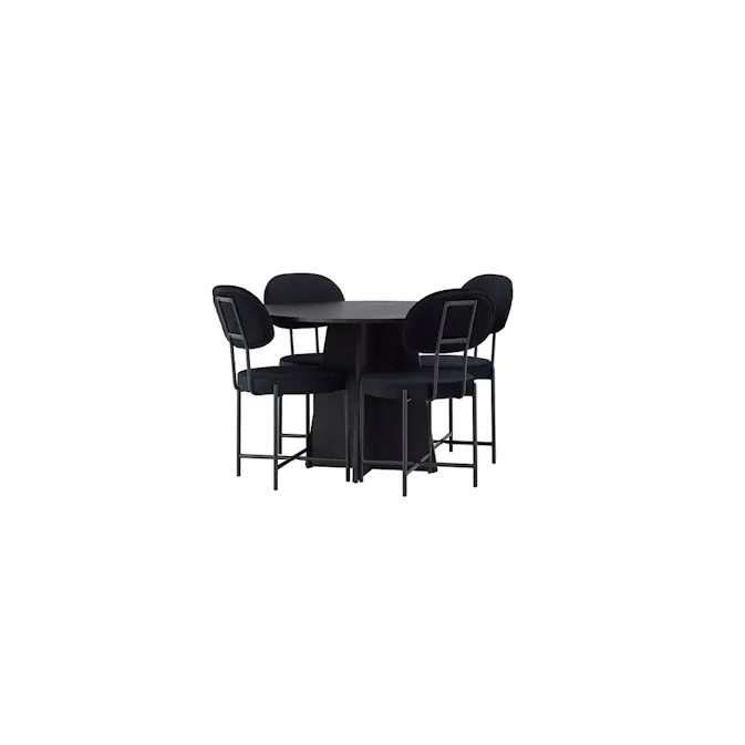 Spisegruppe Venture Home Bootcut Ø110 cm med 4 stk Stella Stoler