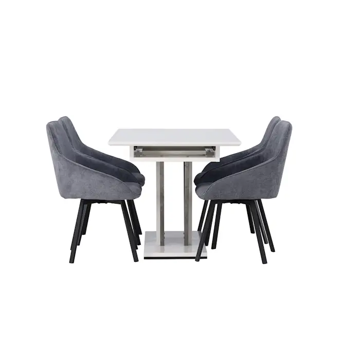 Spisegruppe Venture Home Disa med 4st Rosie Spisestoler