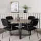 Spisegruppe Venture Home Durango Ø120 cm med 4 stk Yesterday Stoler