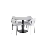 Spisegruppe Venture Home Estelle med 4 Valor Stoler Polyester