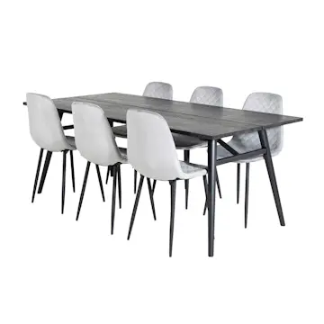 Spisegruppe Venture Home Salt med 6 Phoi Stoler