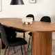 Spisegruppe Venture Home Bianca Valnøtt med 6 Pobbie Stoler Polyester
