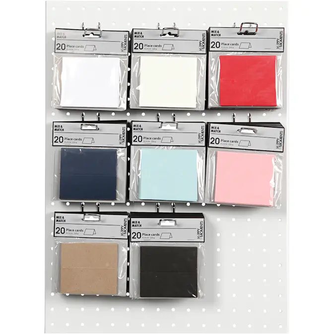 Bordkort Creativ Company Str 9x4 cm Ass Farger 8x10 Pk/1 Pk