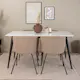 Spisegruppe Venture Home Jolie med 4 Bergen Stoler Polyesterlinen
