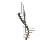 Plassbesparende Trapp Dolle Frankfurt Eik Hvitoljet 1/2-Sving Design