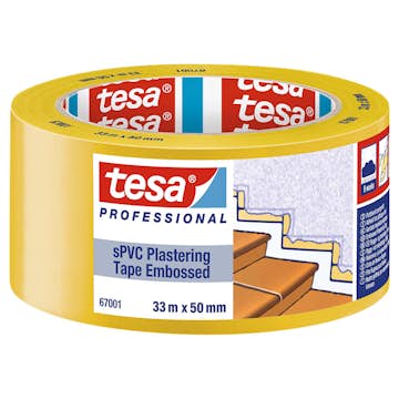 Byggteip Tesa SPVC 67001 Gul 33 m x 50 mm