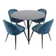 Spisegruppe Venture Home Plaza med 4stk Velvet Stoler