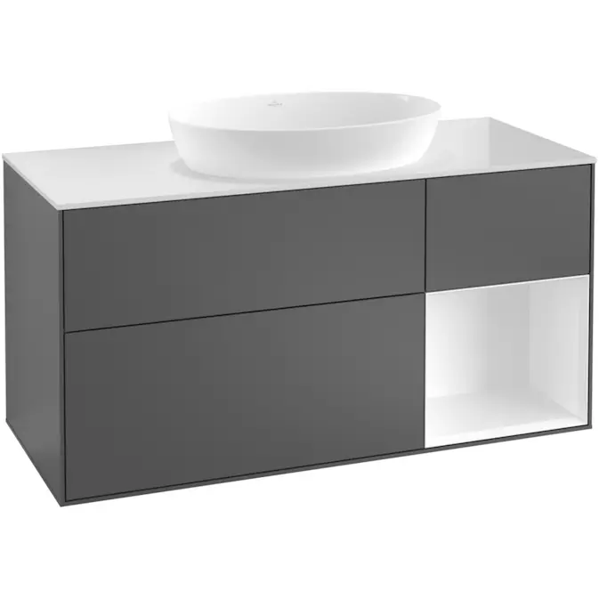 Tvättställsskåp Villeroy & Boch Finion med 3 Lådor Hylla och Bänkskiva för Fristående Tvättställ från Artis & Collaro