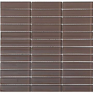 Kristallmosaik Arredo Blank Brun 2,3x9,8 cm