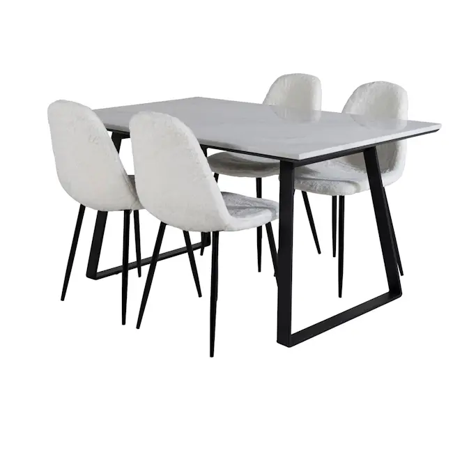 Spisegruppe Venture Home Estelle 140 med 4 Pooya Stoler