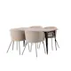 Spisegruppe Venture Home Tempe 140 cm med 4 Berit Stoler