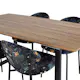 Spisegruppe Venture Home Ina med 4 Valor Stoler Polyester