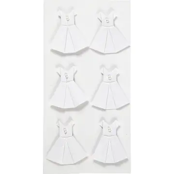 Klistremerker Creativ Company Kjole Str 35x31 mm 6 St/1 Pk