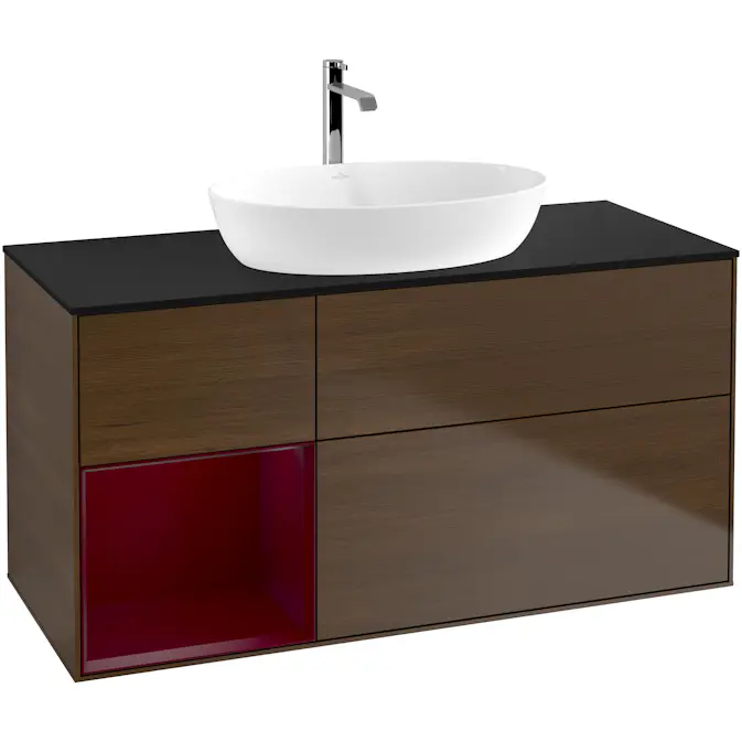 Tvättställsskåp Villeroy & Boch Finion med 3 Lådor Hylla och Bänkskiva för Fristående Tvättställ från Artis & Collaro