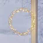 Hengende Dekorasjon Star Trading Curly Krans med LED 30cm