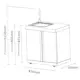Oppvaskbenk Modul Myoutdoorkitchen Stainless Collection med Oppbevaringsskap